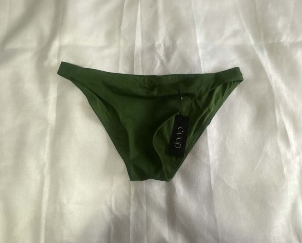 CUUP The High Waisted Swim Bottom in Seaweed